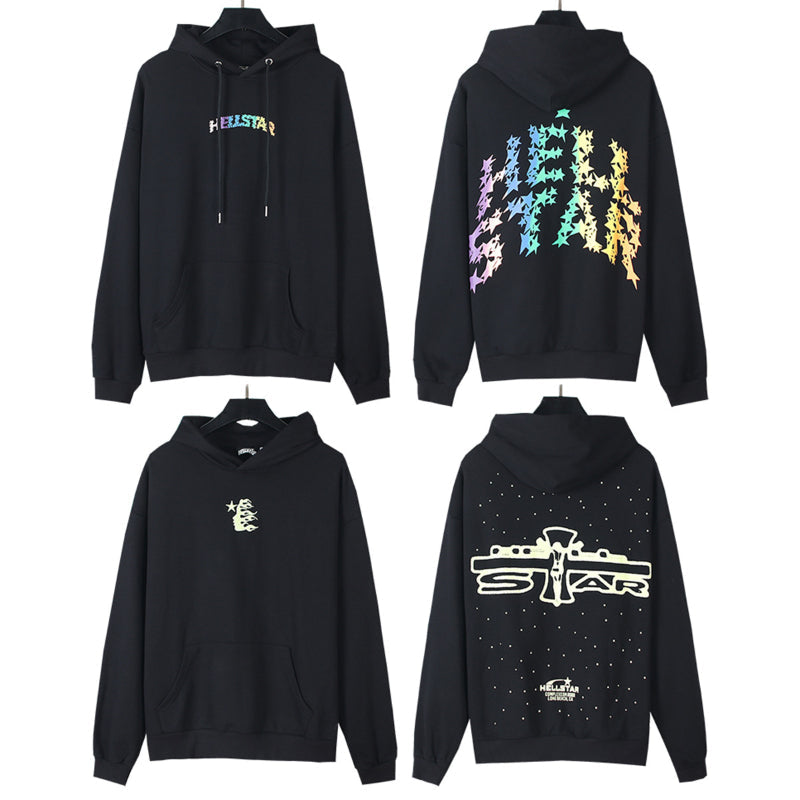Hellstar Hoodie gradual change color retro hooded sweater