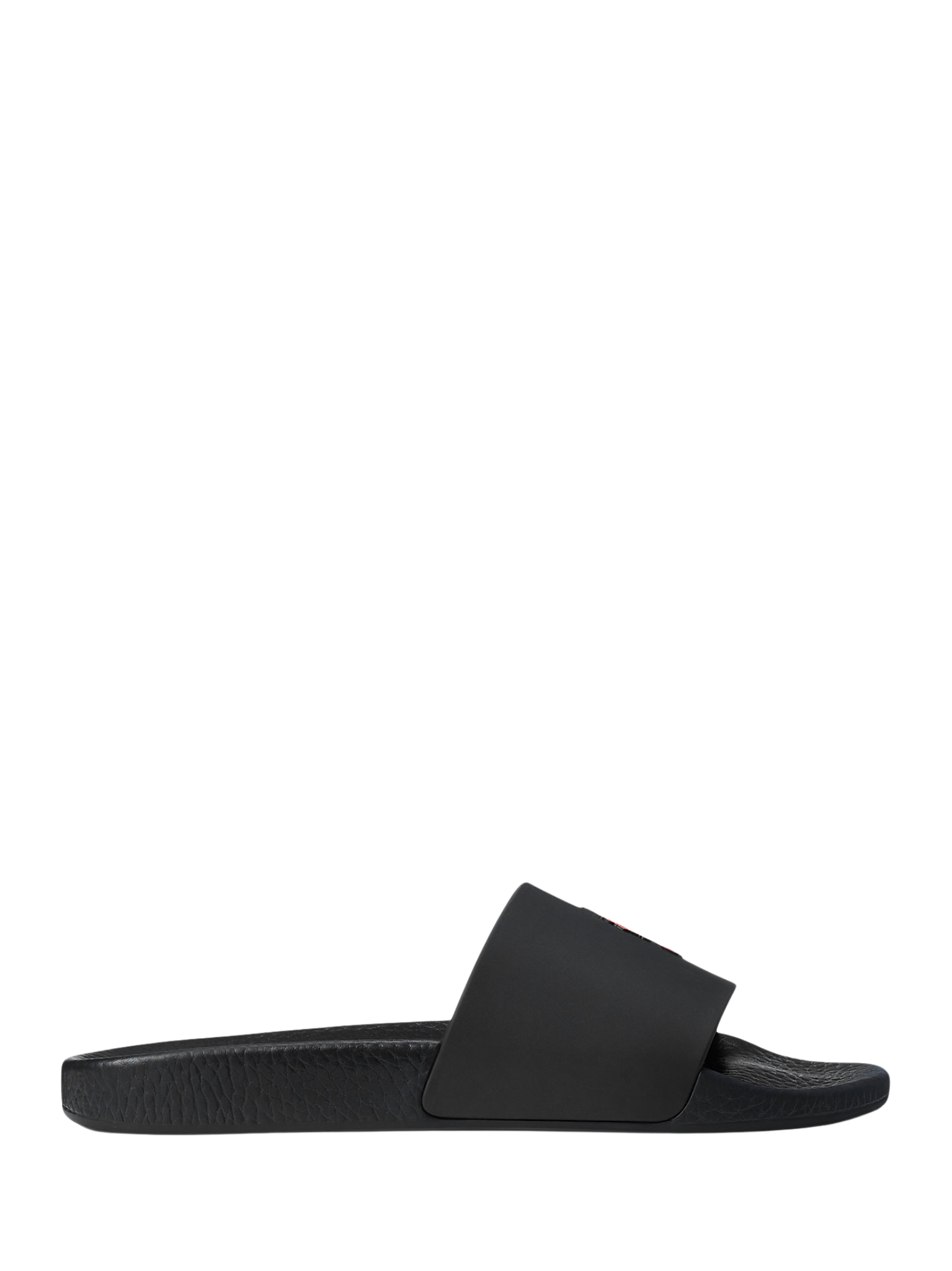 RALPH LAUREN Signature Pony Slides Black/Red