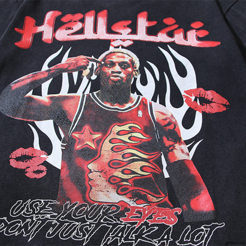 Hellstar T-shirt Summer, Loose Short Sleeve T-shirt