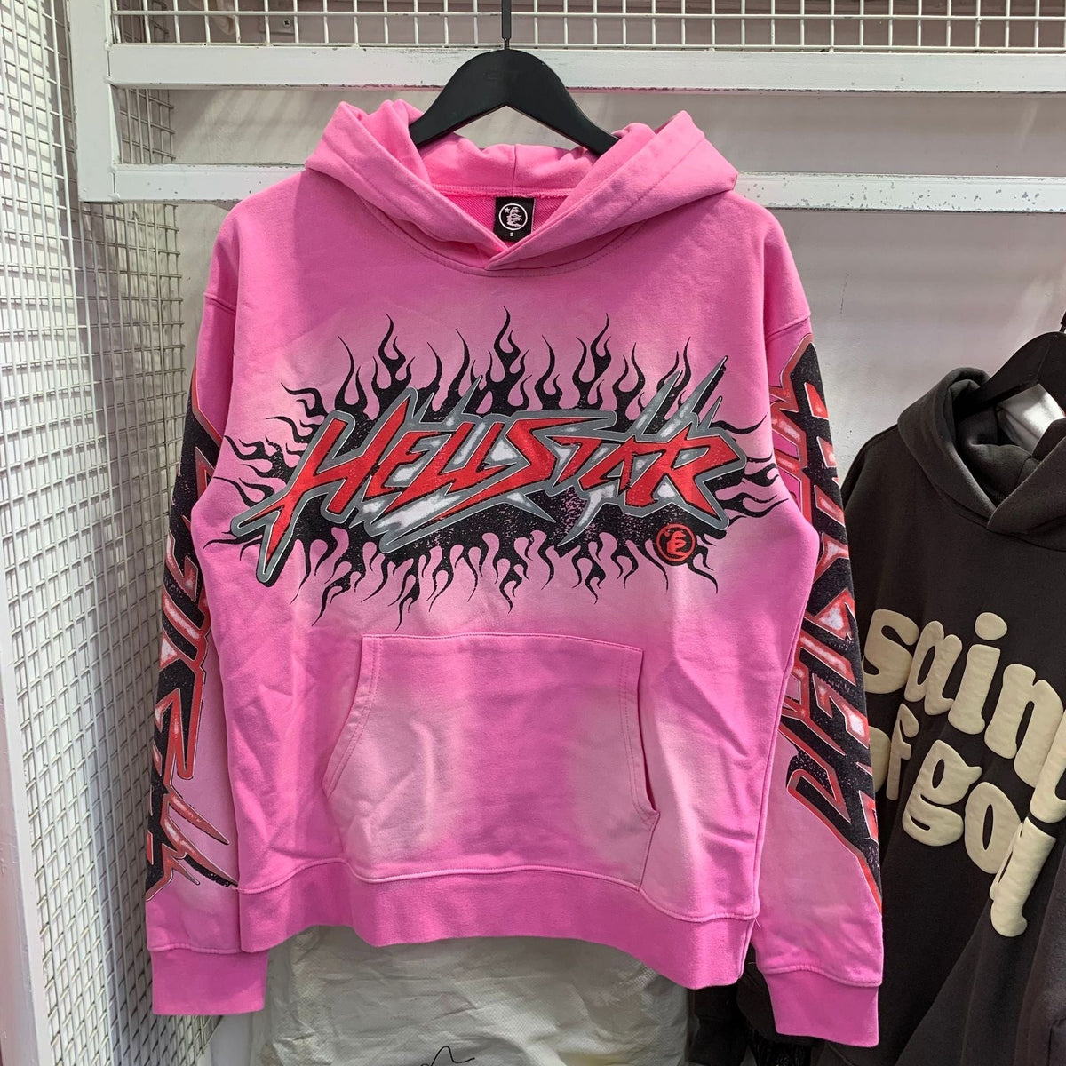 Hellstar Hoodie & Pants Wash Water Make Old Sweater