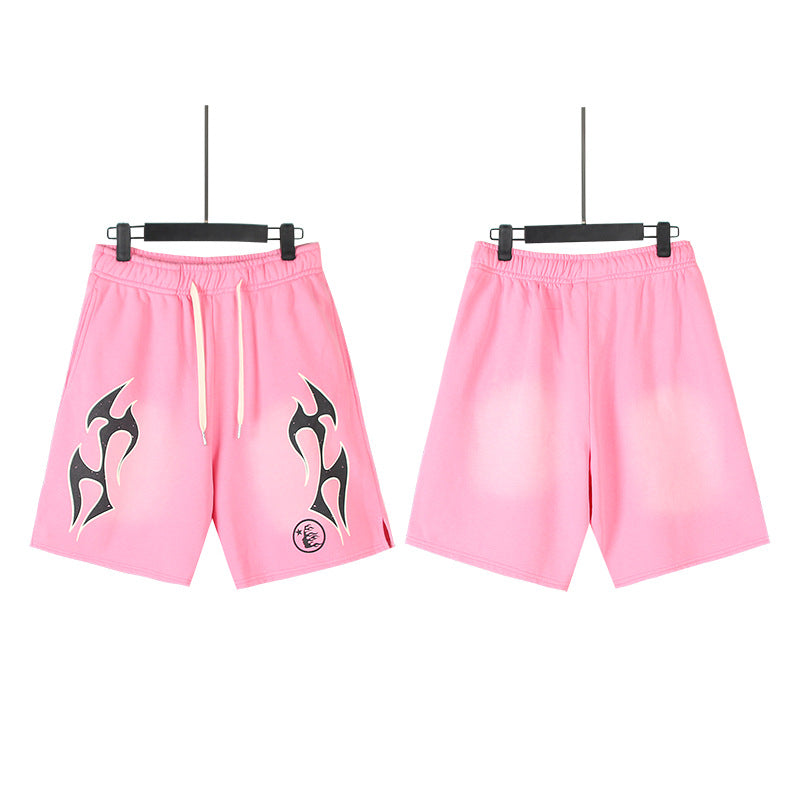 Hellstar Shorts Summer Casual Sports Wash Shorts