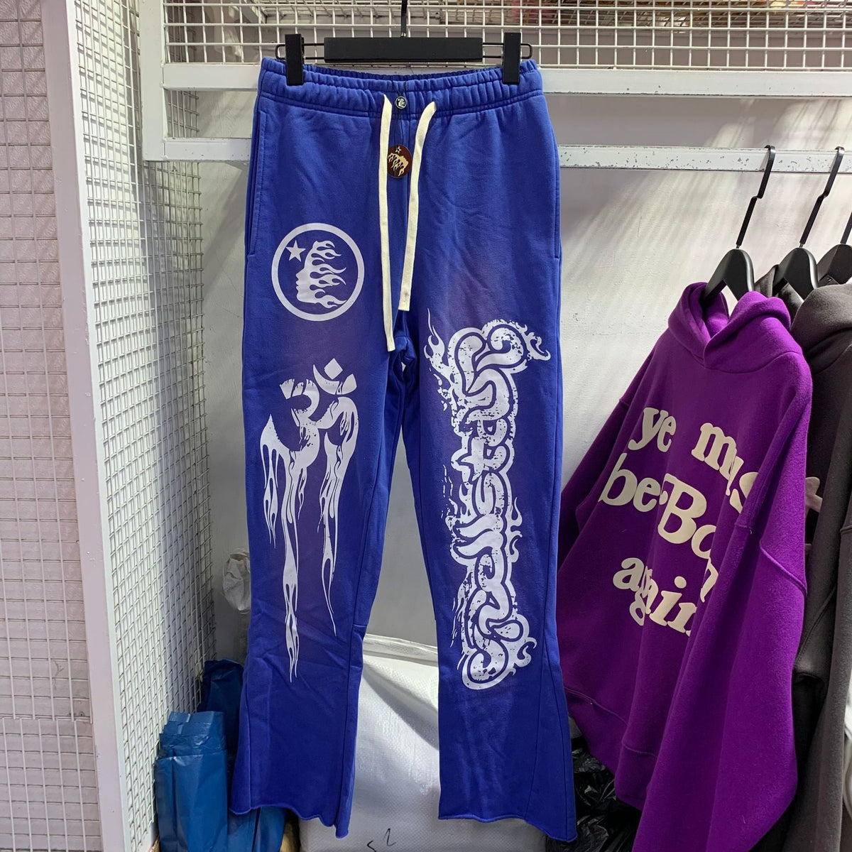 Hellstar Hoodie & Pants Wash Water Make Old Sweater