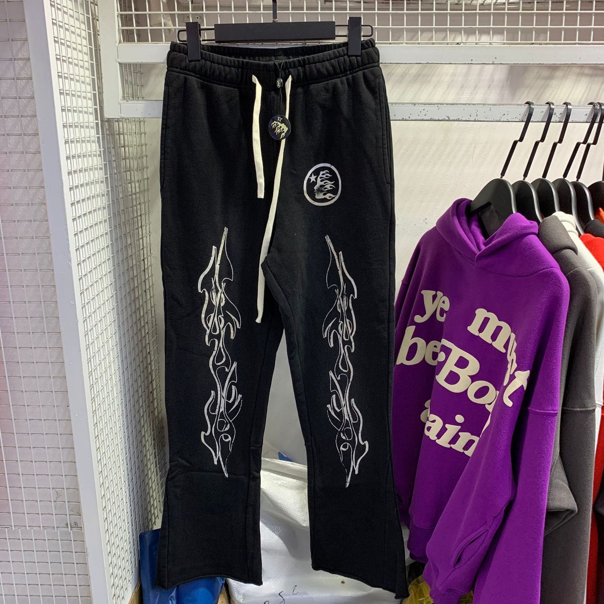 Hellstar Hoodie & Pants Wash Water Make Old Sweater