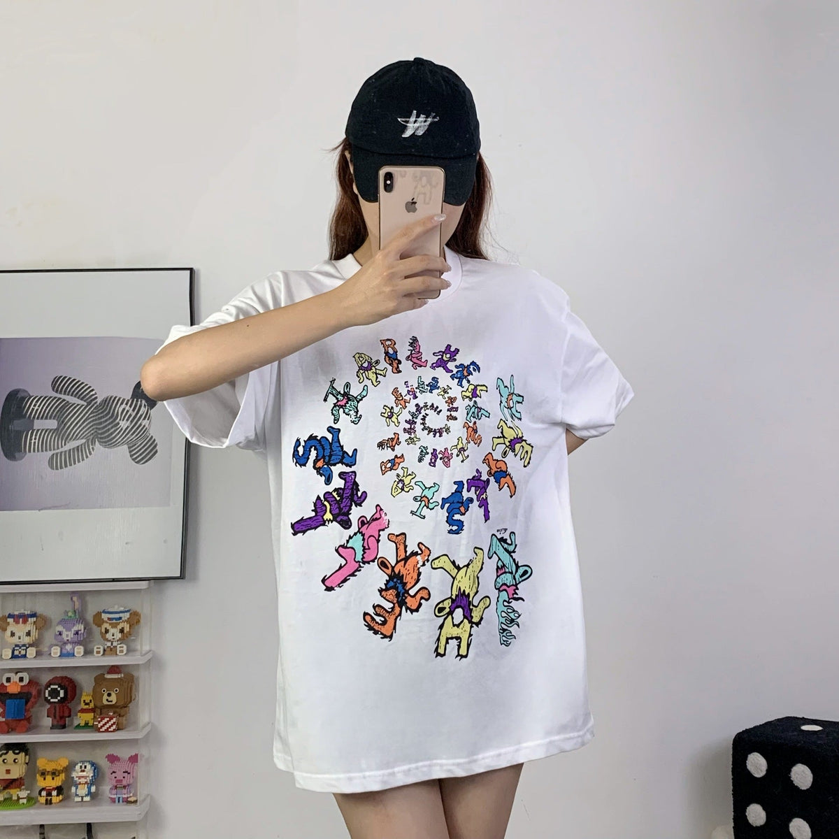 Hellstar T-shirt Color Spiral Print Casual Loose