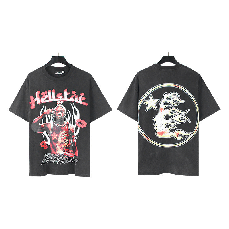 Hellstar T-shirt Summer, Loose Short Sleeve T-shirt