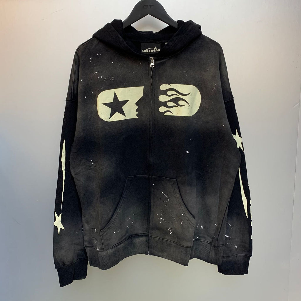 Hellstar Hoodie & Pants Wash Water Make Old Sweater