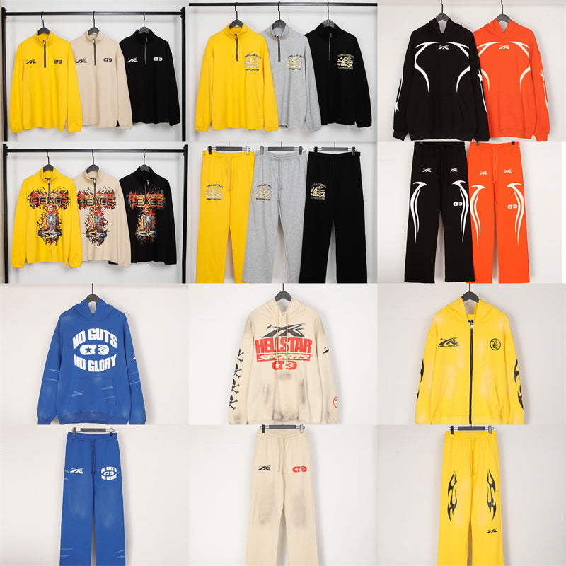 Hellstar Hoodie & Pants2 Loose Hoodie Sweater Casual Pants