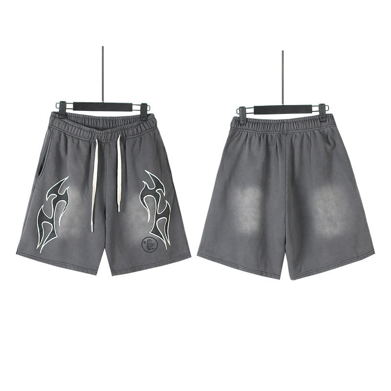 Hellstar Shorts Summer Casual Sports Wash Shorts