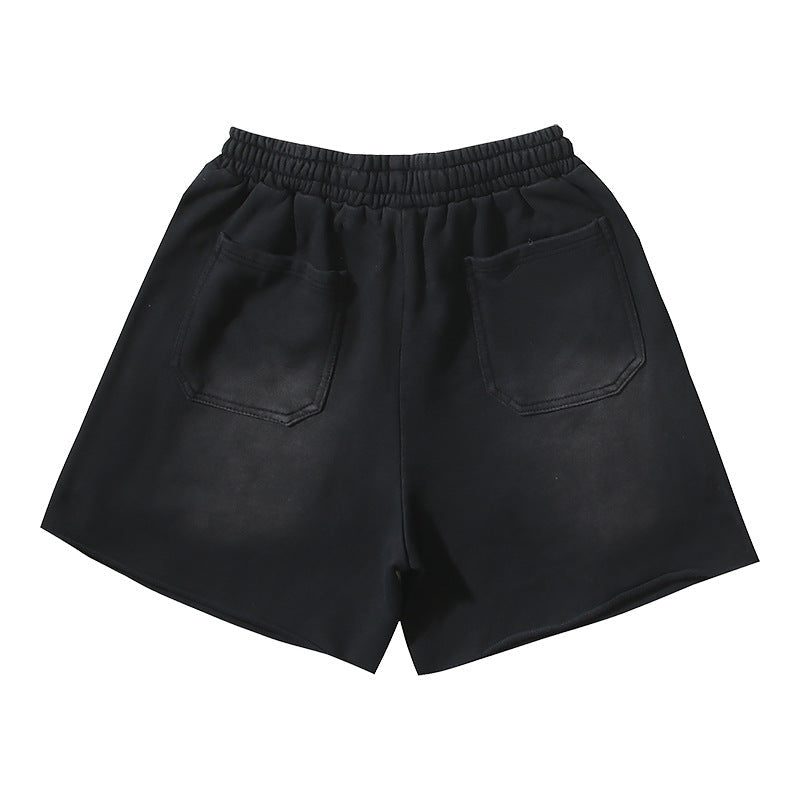 Hellstar Shorts Wash Black Old Casual Shorts Hot Pants