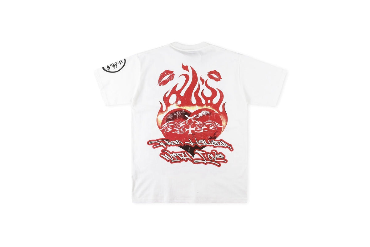 Hellstar T-shirt Portrait Flame Pure Cotton