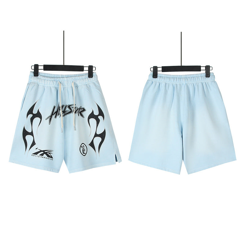 Hellstar Shorts Summer Casual Sports Wash Shorts