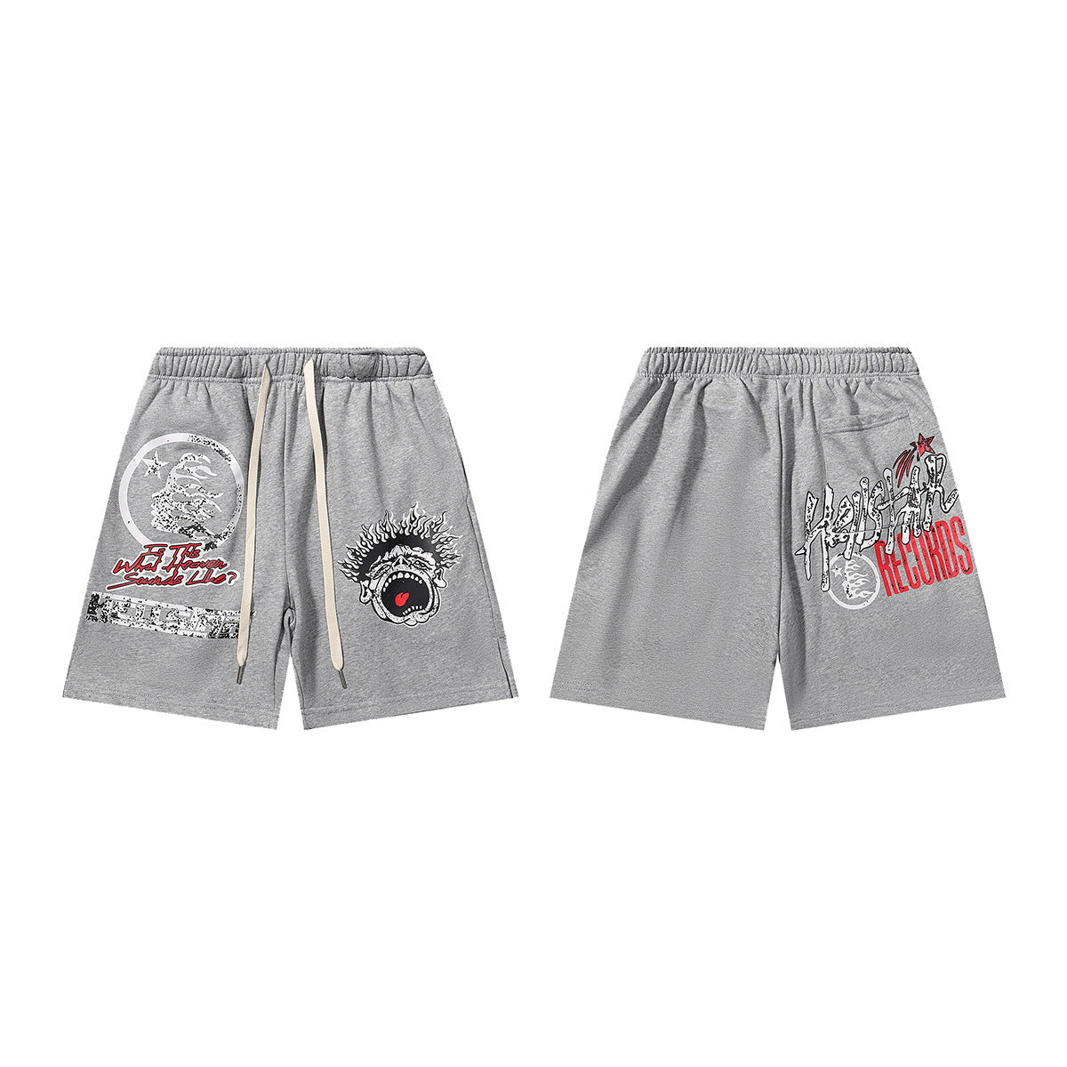 Hellstar Shorts Summer Casual Sports Wash Shorts
