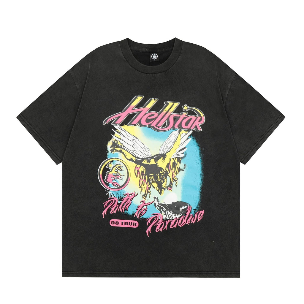 Hellstar T-shirt Smile Earth Distressed Print