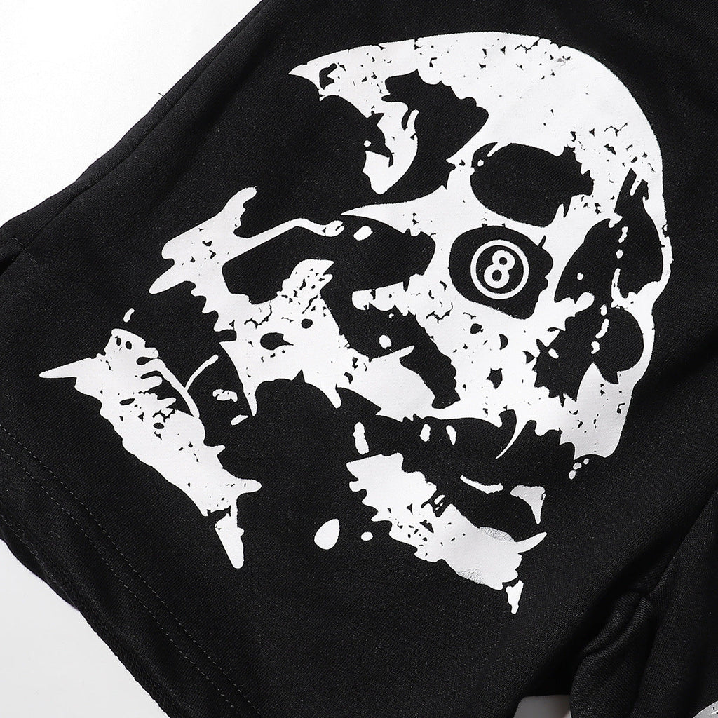 Hellstar Shorts2024 Summer Skull Loose Shorts