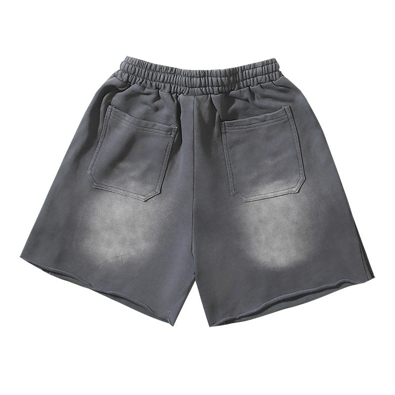 Hellstar Shorts Wash Black Old Casual Shorts Hot Pants