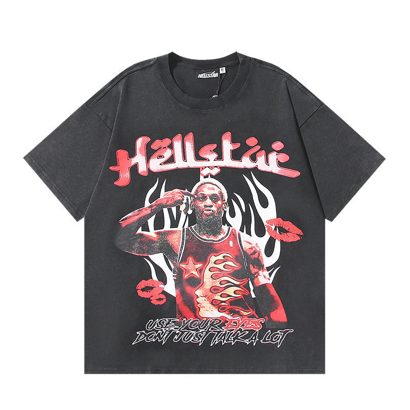 Hellstar T-shirt Summer, Loose Short Sleeve T-shirt