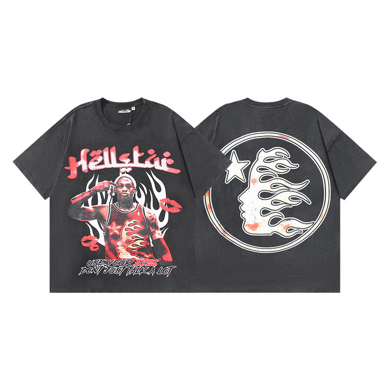 Hellstar T-shirt Summer, Loose Short Sleeve T-shirt