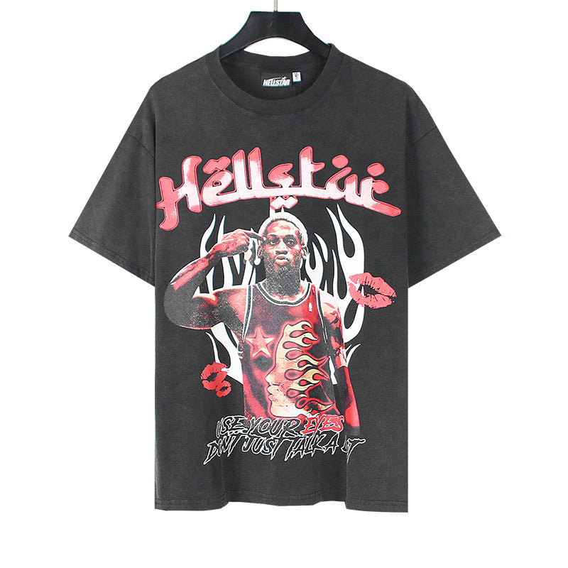 Hellstar T-shirt Summer, Loose Short Sleeve T-shirt