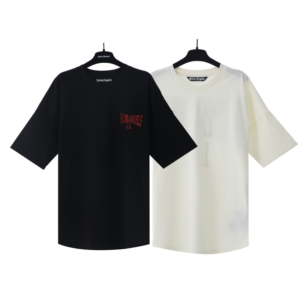 Palm Angels T-shirt Alphabet Slogan Printed Short Sleeve T-shirt