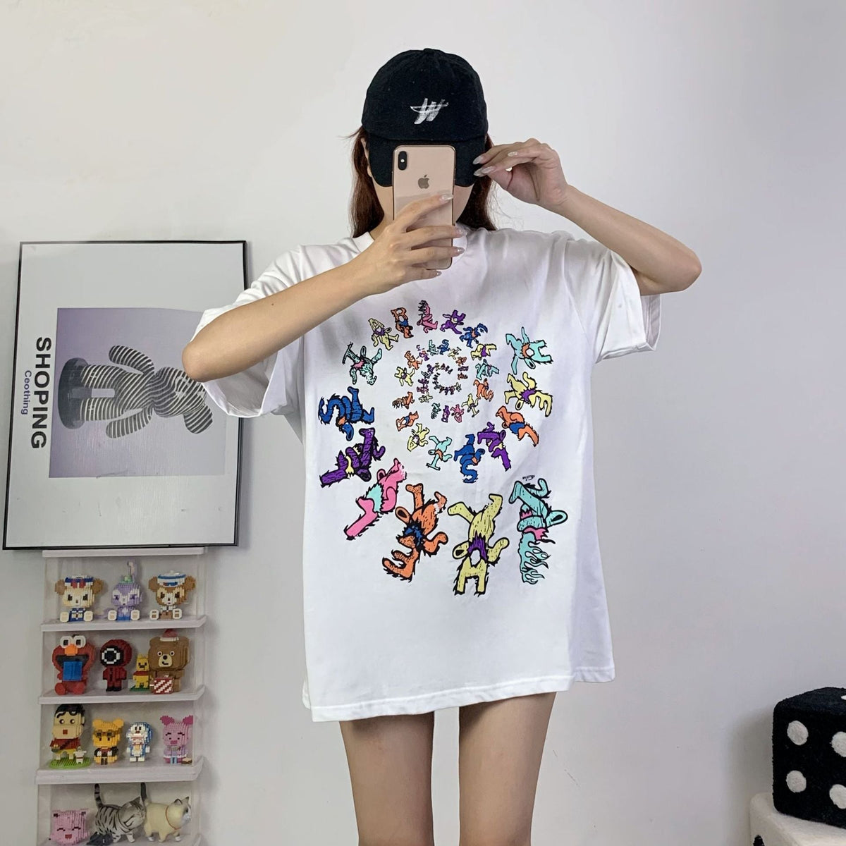 Hellstar T-shirt Color Spiral Print Casual Loose