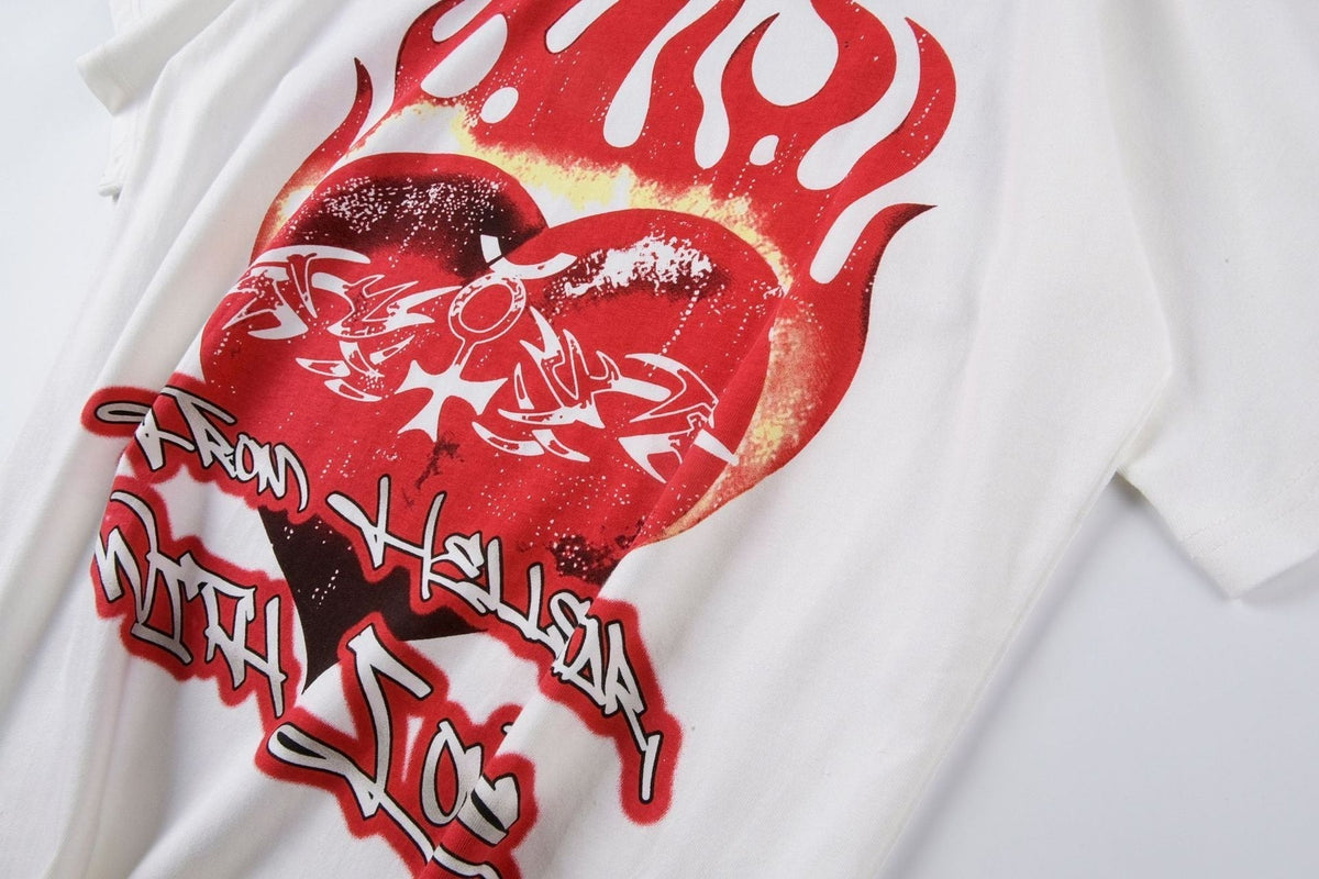 Hellstar T-shirt Portrait Flame Pure Cotton