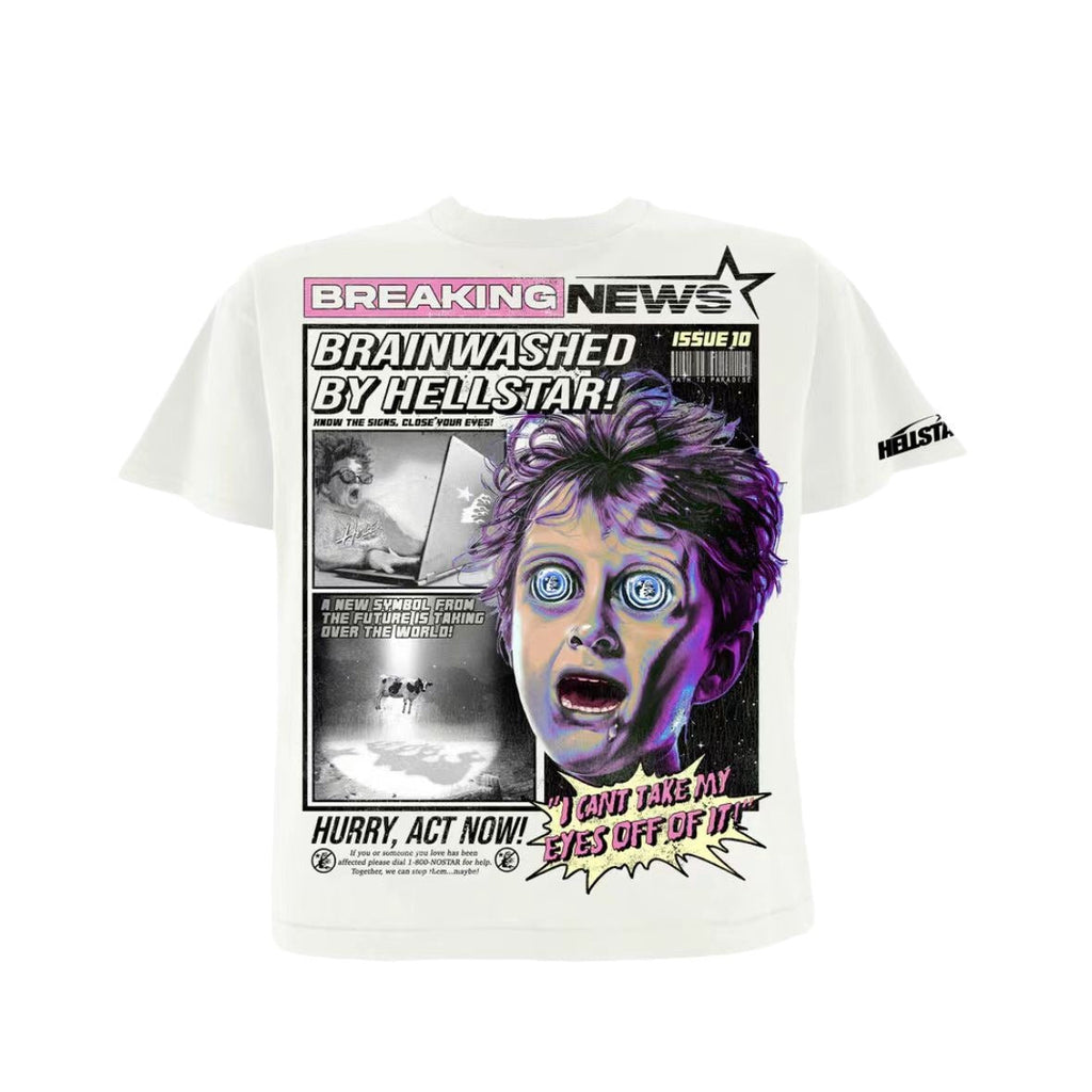 Hellstar T-shirt Graffiti Printing Pure Cotton
