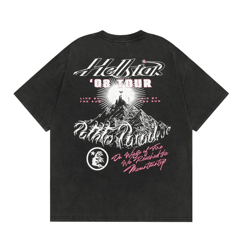 Hellstar T-shirt Smile Earth Distressed Print