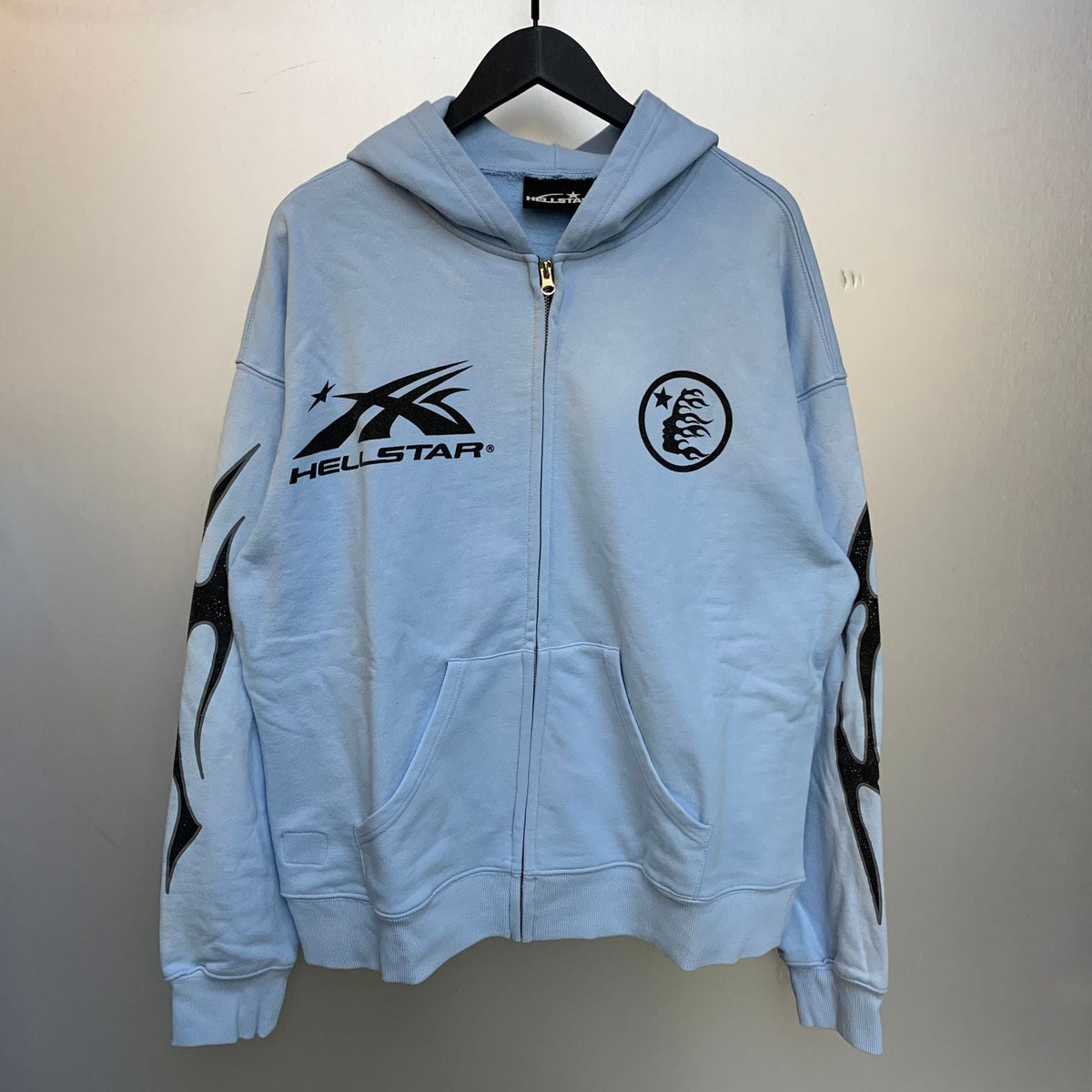 Hellstar Hoodie & Pants Wash Water Make Old Sweater
