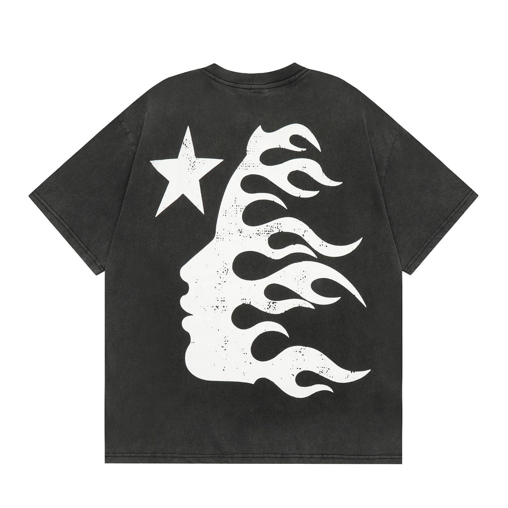 Hellstar T-shirt Smiley Face Earth Distressed