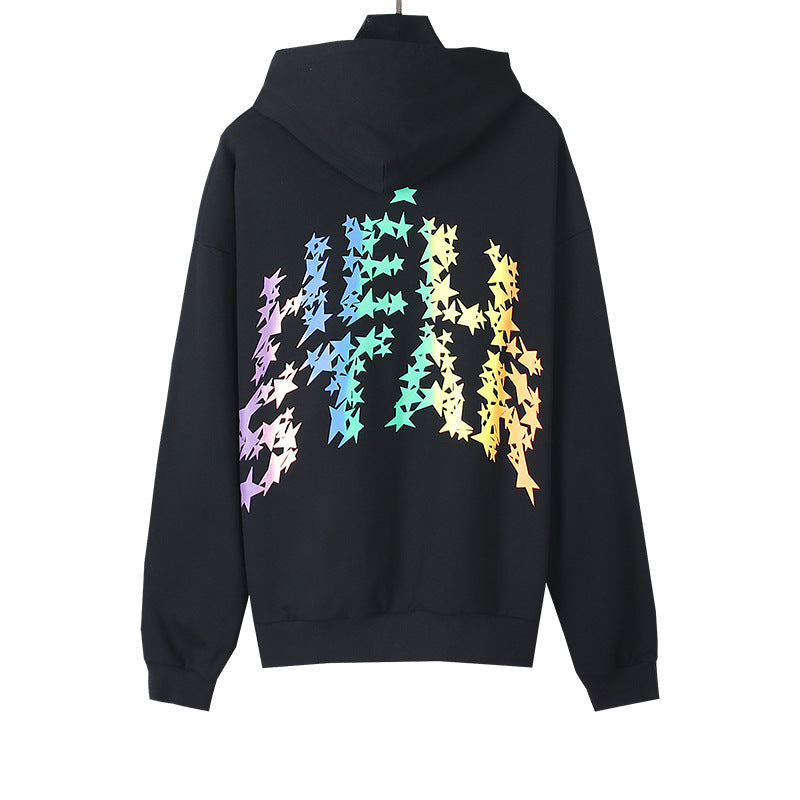 Hellstar Hoodie gradual change color retro hooded sweater