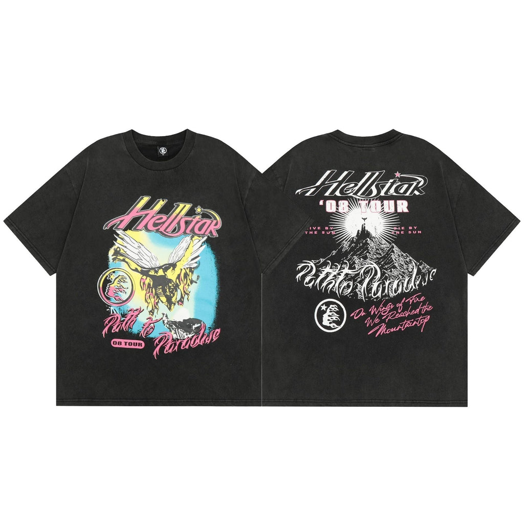 Hellstar T-shirt Smile Earth Distressed Print