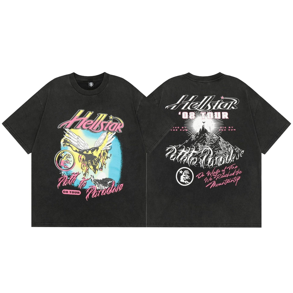 Hellstar T-shirt Smile Earth Distressed Print