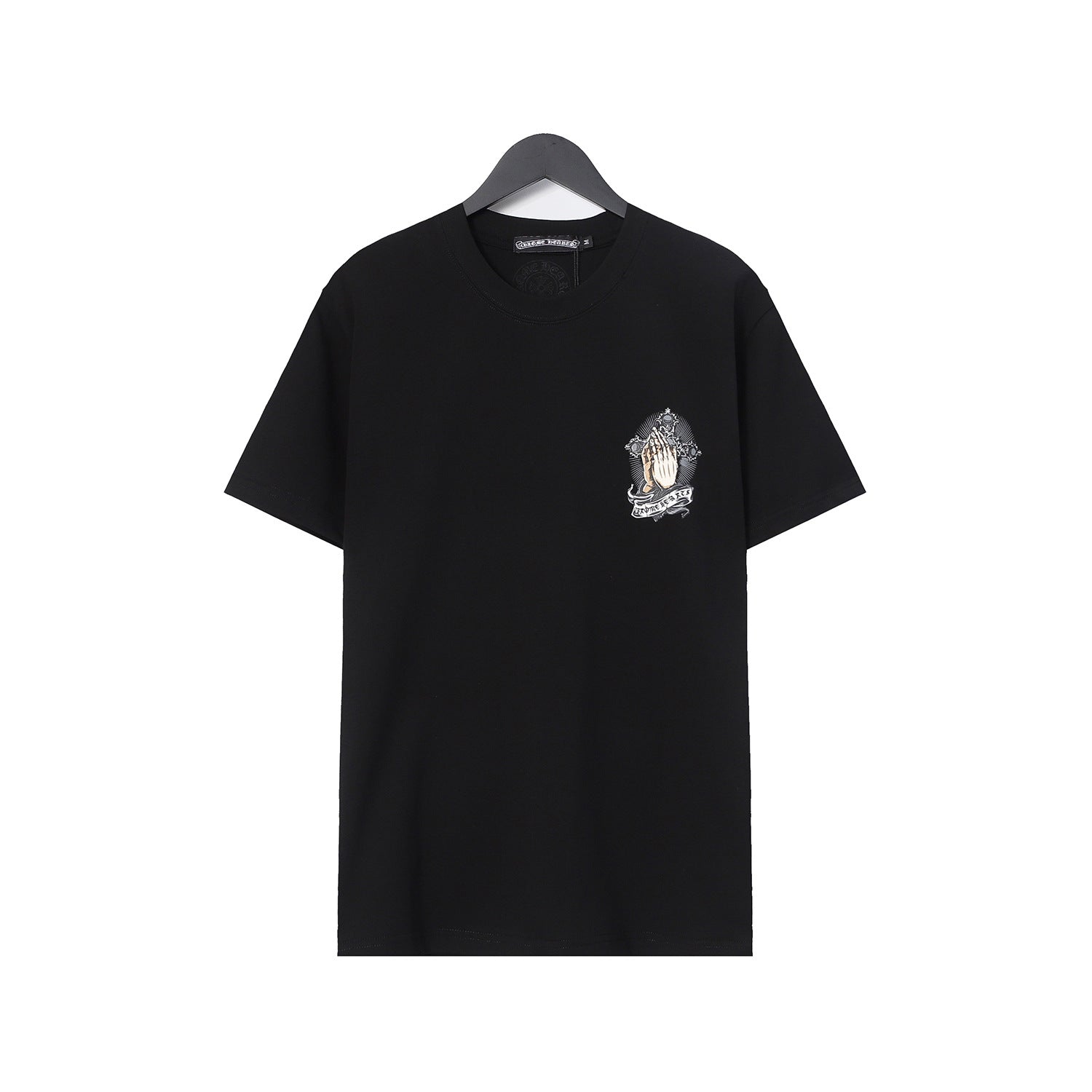 CHH Chrome Heart T Shirts Croix Hands Ribbon Cross