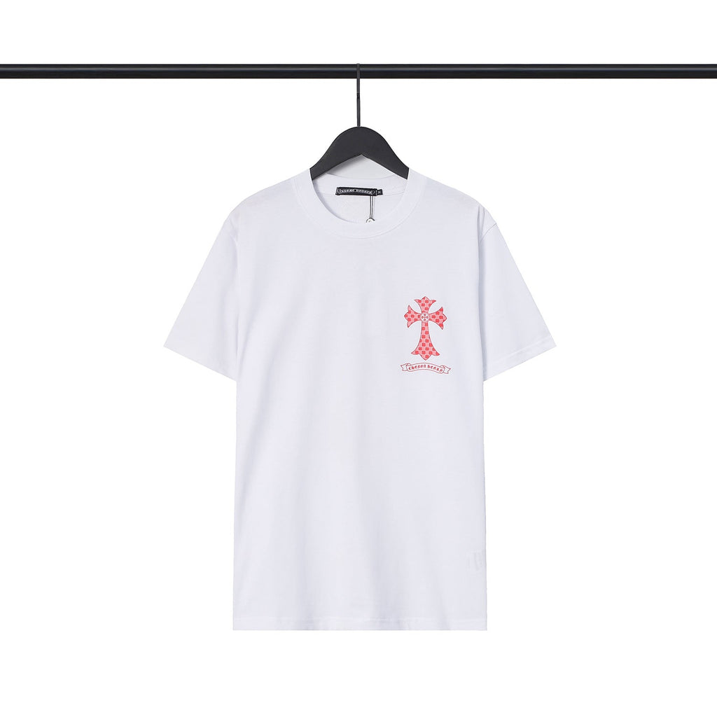 CHH Chrome Heart T Shirts Sanskrit Color Printing Loose Cotton Casual Crew Neck Short Sleeve T-Shirt