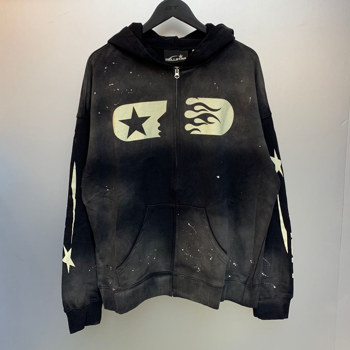 Hellstar Hoodie & Pants Wash Water Make Old Sweater