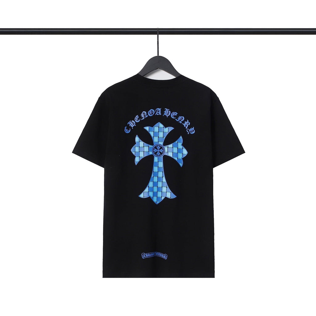 CHH Chrome Heart T Shirts Sanskrit Color Printing Loose Cotton Casual Crew Neck Short Sleeve T-Shirt
