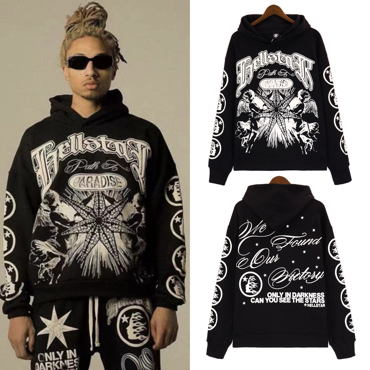 Hellstar Outfit: Hoodie/Sweatpants (Separate Purchase Options) Loose Creative Set