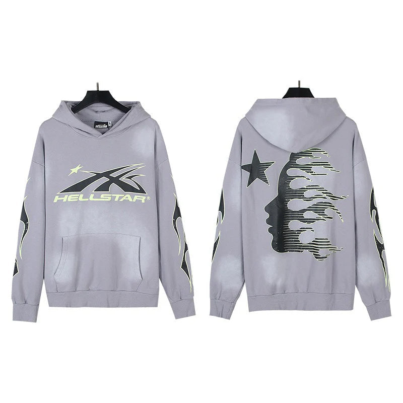 Hellstar Hoodie & Pants Vintage Washed Old Hooded Sweater Hoodie