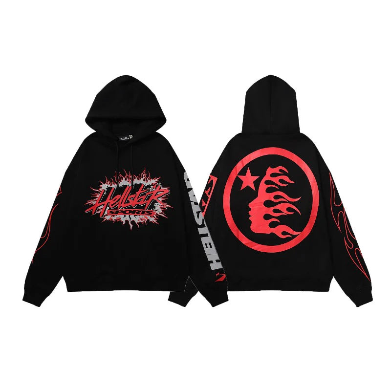 Hellstar Hoodie & Pants Vintage Washed Old Hooded Sweater Hoodie