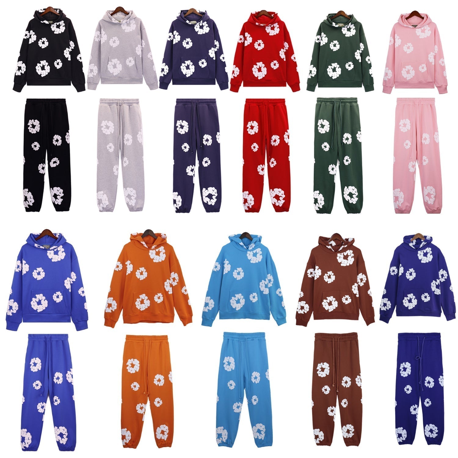 Denim Tears Men's Outfit: Hoodie/Pants (Separate Purchase Options)