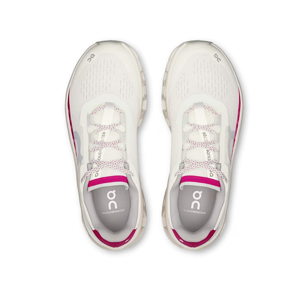 On Women's Cloudmonster Ivory/Grenadine Running Shoes